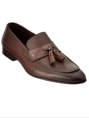 Bruno Magli Men's Brown Leather Loafers Sz 7